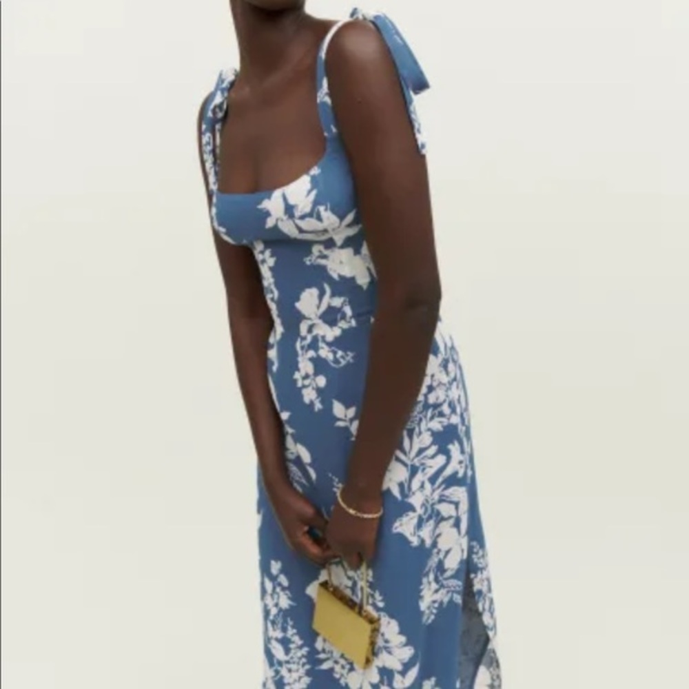 Reformation Besse Dress in Cyanotype *NEW* - Picture 2 of 7